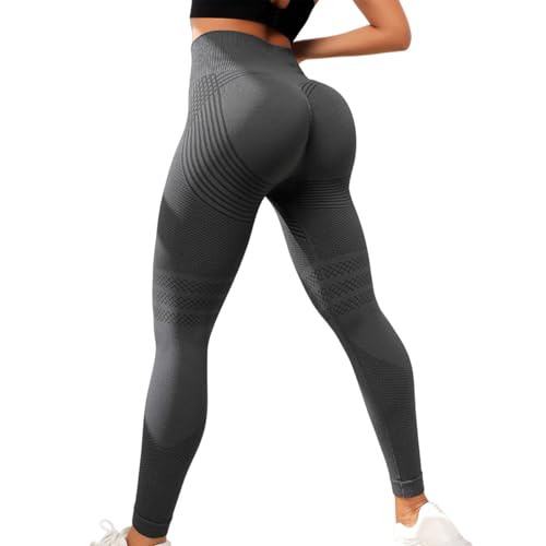 oliwex Resistance Band Leggings for Women Anti Cellulite Leggings Yoga Gym Workout (US Alpha Large Dark Gray)