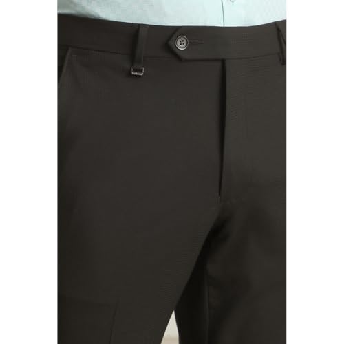 Image of Van Heusen Men Mid Rise Slim Fit Cotton Blend Workwear Trouser