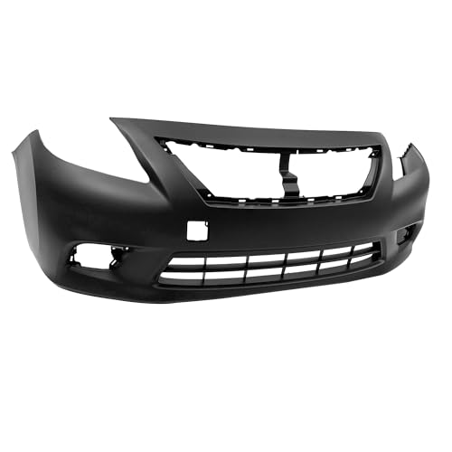 Image of FitParts Compatible with Nissan Versa 2012-2014 Front Bumper Cover | Primed, With Fog Light Holes, Without Parking Sensor Holes, Sedan, Ready to Paint, OEM FBM223BA0H, NI1000284