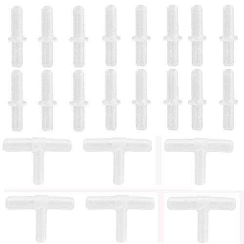 Ohaha 100-Piece Air Valve Connector Inline Tubing for Aquarium, White