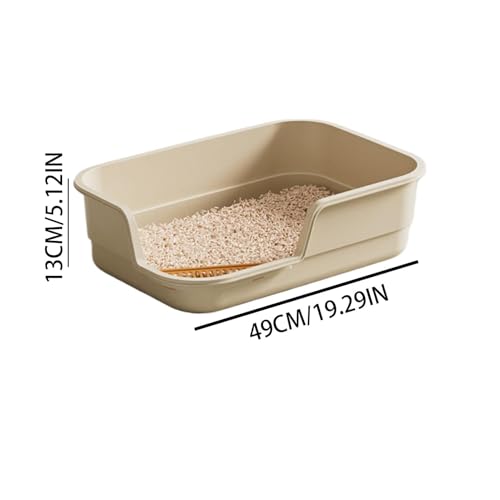 Arenero grande para gato de plástico con lados altos miniatura 3
