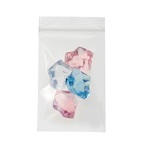 Macoota 100 Pcs 2" X 3" Small Plastic Bags Thick 4 Mil Clear Resealable Zip Seal Lock Poly Bags Heavy Duty Zipper Reclosable Baggies Packing Jewelry Earrings Coin Pills #TOP2