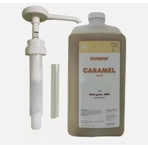 Dunkiin Donuts Caramel Sauce-Swirl-Syrup 64 Oz Jug (With Pump) Cover