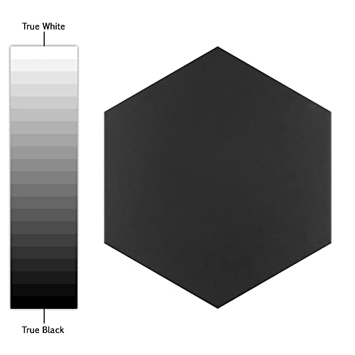 Somertile Apini Hex Matte Black 9" X 11" Porcelain Floor And Wall Tile #TOP3