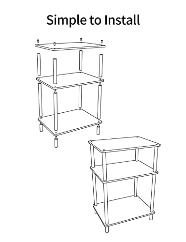 Acrylic Side Table Clear 3-Tier End Table For Living Room, Office, Hallway, Bedroom Small Bedside Table #TOP6