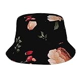 xvbcdfg cappello da pescatore da spiaggia autunnale con motivo floreale, per donne e uomini, alla moda, a tesa corta, pieghevole, come mostrato, etichettalia unica