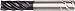WIDIA Hanita 5VNE10014ST VariMill II ER 5VNE HP Finishing End Mill, 0.875" LOC, 0.375" Cutting Dia, Carbide, AlTiN Coating, RH Cut, 5-Flute