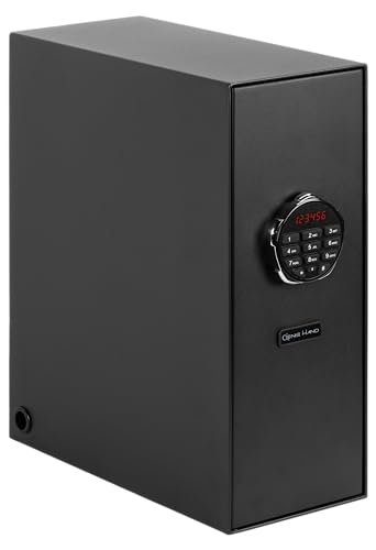 Genie Hand | Caja Fuerte Electrónica para Hoteles, Residencias y Hospitales con Almacenamiento para Ordenadores Portátiles de hasta 17, Cerradura Clase B y Sistema Anti Rebote - 100% Acero Inoxidable