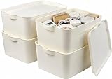 RMAN 4er Set Aufbewahrungsbox mit Deckel 15L Kunststoff (PP...