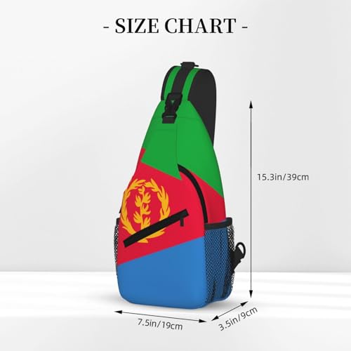 Sacoche de poitrine homme drapeau Érythrée, sac en diagonale urbain et voyage - 3