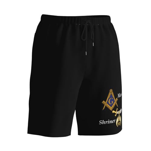 Masonic Shriner Split Mens Swim Trunks Quick Dry Board Shorts 7" - Hawaii Beach Swimwear4