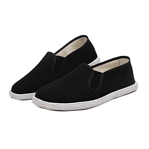 Nanxson Suela Hecha a Mano Tai Chi/Kung Fu Comodidad Formación Zapatos Mocasín TJX0003 (37.5 EU-37CN, Negro)