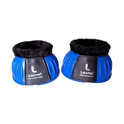 LEXNEL Durable Rubber Bell Boots for Horses Cover