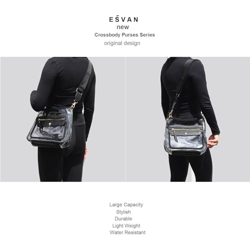 Clear Crossbody Bags for Women Stadium Approved Clear Purse for Concert Transparent Events Plastic Bag4