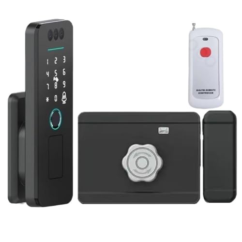 Fingerprint Lock 3D Face Recognition Waterproof Outdoor Gate Passcode Rfid Card Keyless Electronic Smart Door Lock(Face 1BAT RC)