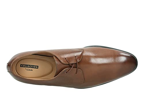 Image of Clarks Mens Bampton Walk British Tan Lea Formal Shoes
