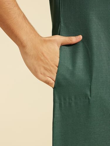 Image of DIWAS BY MANYAVAR Men's Art Silk Solid Pathani Kurta (1pc)