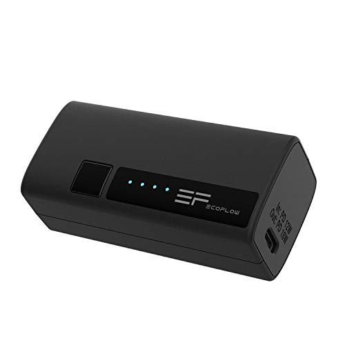 EF ECOFLOW Rapid Power Bank External Battery 5000mAh 18W Max USB-C Port Compact Power Pack for iPad pro 2018/Mac Book/Pro(Type-c) /Huawei Matebook(Type-c)/ iPhone Samsung Galaxy Smartphones