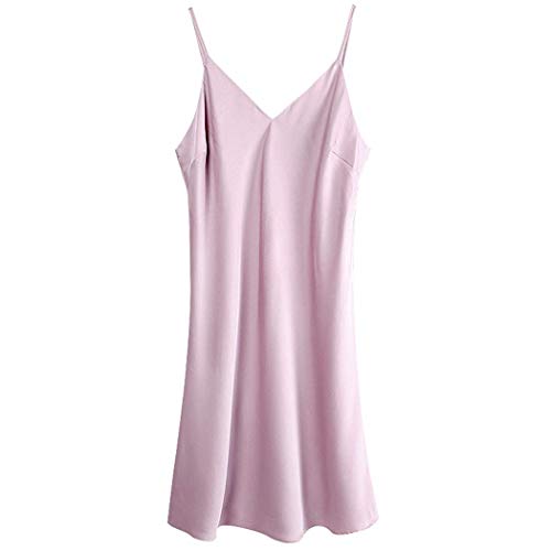 Pyjamas en satin de soie chic robe à bretelles et peignoir rose pour femme