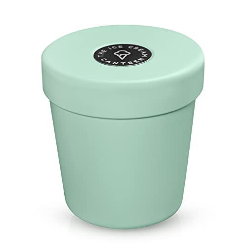 The Ice Cream Canteen Vacuum Insulated Double Wall Stainless Steel Thermos Container for the pint of ice cream enjoy ice cream anywhere (Mint Green)