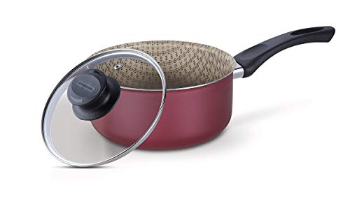 Panela de Alumínio com Revestimento Interno de Antiaderente Tramontina Vermelho 16 cm