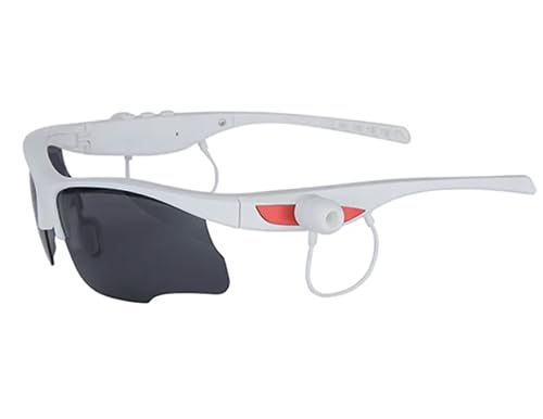 KevBinth Smart Sport Sunglasses with Unbeatable UV Protection and Wireless Bluetooth 5.0 Perfect Wearable Technology for Outdoor Adventures, Gaming, Hands-Free Calls, Music On-The-Go & More (White)
