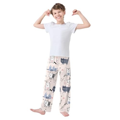 Boys' Pants Colorful Dogs Spots Long Bottoms Jogger Pants Elastic Waist Trousers with Pockets S-XL2