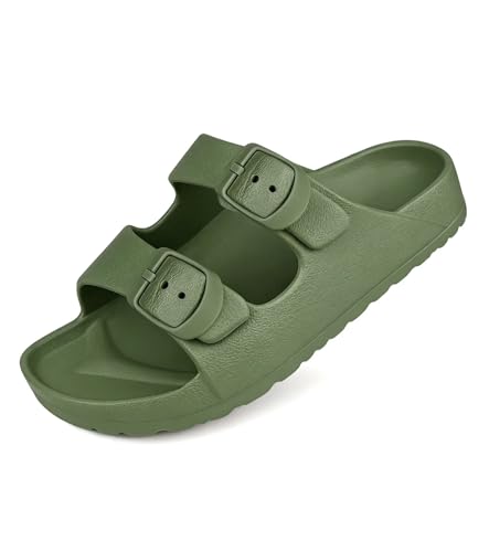 Image of Kids Slides Sandals Double Buckle Adjustable Boys Girls