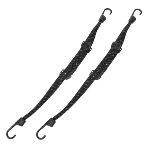 Anneome 2pcs Motorcycle Luggage Strap Elastic Cord Bungee Rope with Hook Motorcycle Bungee Cord Bandage Retractable Elastic Strap