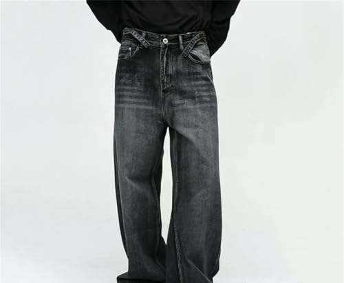 Mens Vintage Straight Denim Pants Loose Fit Wide Leg Casual High Street Fashion Trousers3