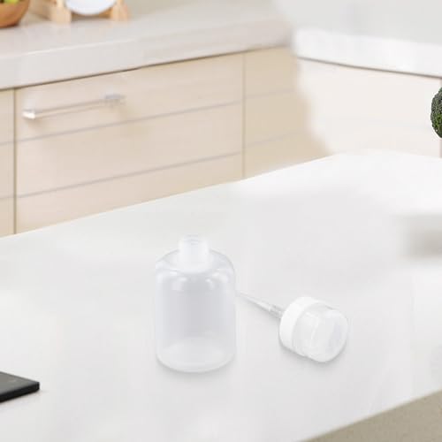 Solaughguy Botella dispensadora de líquido vacía de 200 ml con presión para acetona, limpiador, removedor de esmalte de uñas y removedor de maquillaje, plástico reutilizable y a prueba de fugas (3)
