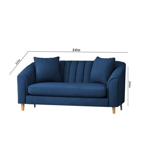 Image of Doraldo 3 + 2 Seater Sofa Set for Living Room (Blue) Premium Fabric Sofa
