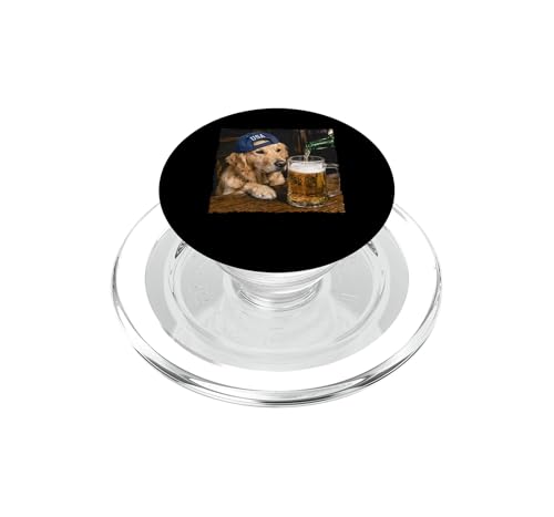 Meme PopSockets PopGrip pour MagSafe Golden Retriever Chien bière drôle