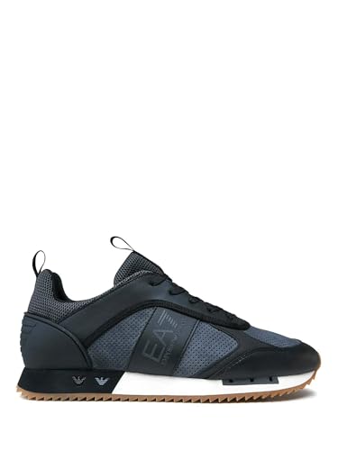 Brand:Ea7 Emporio Armani Sneakers Uomo con Logo Laterale (Black/Iron Gate) 43