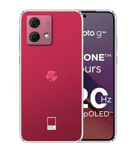 Image of COVERBLACK Rubber Back Cover for Motorola Moto G84 5G - Transparent
