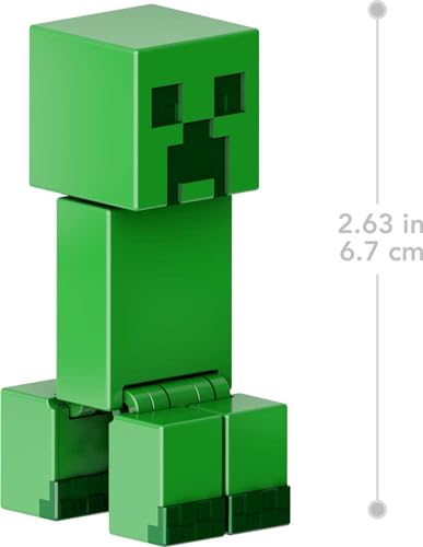 Mattel Minecraft Toys, Creeper Action Figure with Flint & Steel Accessories, Collectible Toy in 3.25-inch Scale - image 4
