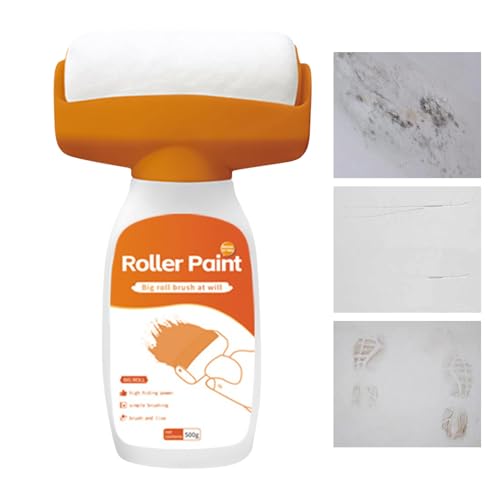 dzqad Rodillo Para Pintar Paredes,Rodillo 2 en 1 Reparación 500g,Secado Rápido Para Cocina Baño Puertas Muebles Carpintería - Interior Exterior