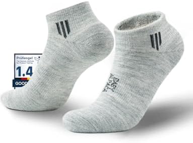 Juclise Kurze Wandersocken aus Alpaka & Merino für Damen & Herren 2 Paar | Atmungsaktive Wollsocken, temperaturregulierend & leicht gepolstert, mit Anti-Blasen-Komfort für Wandern