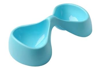 United Pets Bicio Double Bowl, Light Blue