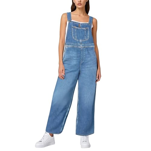 Combinaison en jean de coupe droite premium aux finitions métalliques