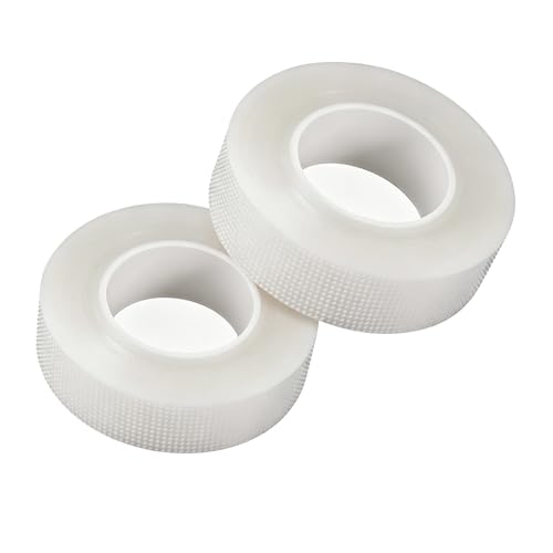 Horyue 2 Rolls White Lash Tape Breathable PE Eyelash Tape for Extensions Easy Tear Under Eye Tape for False Lashes and Professional Makeup Application (1.25cm Width 9m/Roll)