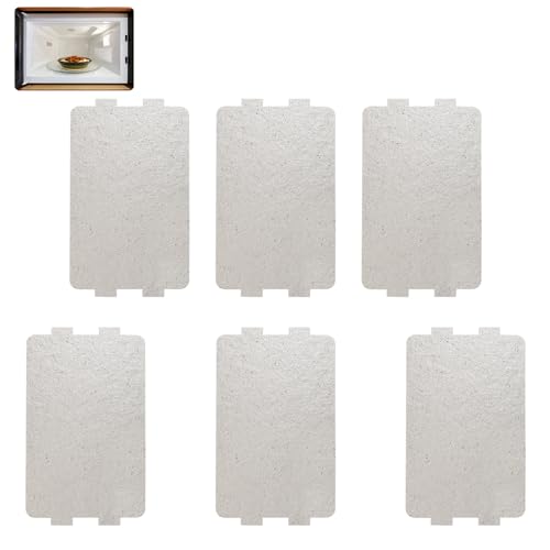 Set di 6 piastre a mica su misura: il pacchetto include 6 Mica Plates (6,5 x 11,5 cm Waveguide Cover) - Le dimensioni e la quantità coprono le tue esigenze quotidiane di sostituzione per microonde e apparecchi elettrici.