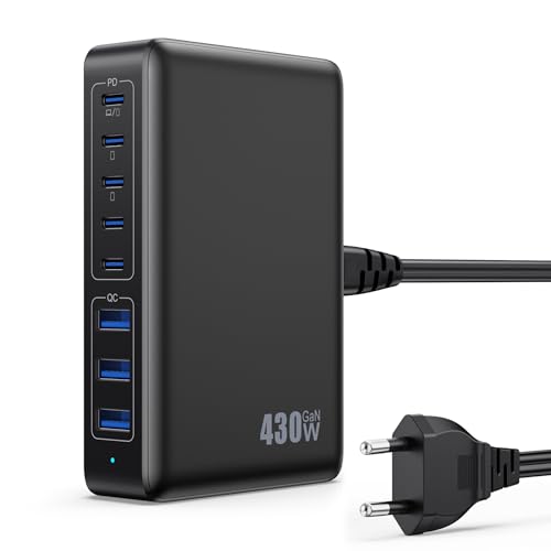 430W Multiple USB Charger, 8 Ports 100W PD GAN IV Charger Quick Charge QC PPS,USB C Sockets Power Supply Multiple Type C Compatible with MacBook Air/Pro, iPhone, iPad Pro, Samsung Galaxy 430W Multiple USB Charger, 8 Ports 100W PD GAN IV Charger Quick Charge QC PPS,USB C Sockets Power Supply Multiple Type C Compatible with MacBook Air/Pro, iPhone, iPad Pro, Samsung Galaxy
