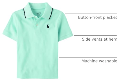 Image of The Children's Place Boys' Uniform Short Sleeve Pique Polo