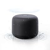【Bluetooth スピーカー＆大音量】ブルートゥーススピーカー 防水 耐衝撃 ワイヤレススピーカー 小型 お風呂 12時間連続再生 急速充電 IPX7 ぶるーとぅーすすぴーかー ハンズフリー通話 マイク内蔵 ストラップ付き ミニ 片手 コンパクト USB-C接続 プレゼント アウトドア/キャンプ/釣り/ゲーミング/通話/車載 Android/iPhone対応（ブラック）
