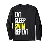 Photo Gallery nuotatore divertente - eat sleep swim repeat maglia a manica Photo Gallery nuotatore divertente - eat sleep swim repeat maglia a manica