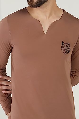 Image of INKKR Regular Fit Style V-Neck Full Sleeve T-Shirts for Men