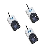 HID DigitalPersona URU4500 USB Fingerprint Reader, ID Demo Soft, Pack of 3