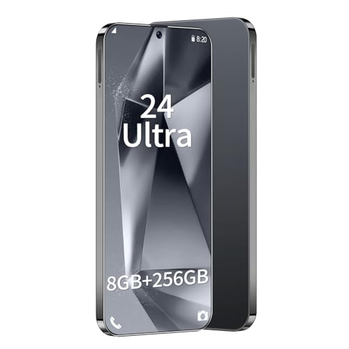 Sefwon Unlocked Phone I24 Ultra Android Phone 8-core 8GB+256GB Cell Phone 7 inch HD Screen Mobile Phone 108MP+48MP Camera 6800 mAh Battery 5G Dual SIM (Titanium Black)