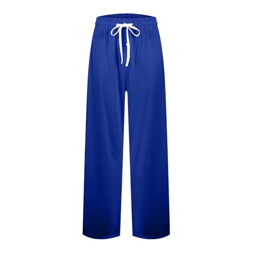 Men'S Pajama Pants Lightweight Solid Elastic Waist Work Pants Cotton Joggers Fall Drawstring Pj Bottoms With Pockets4